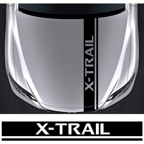 Car Bonnet Sport Stripe Racing Styling Auto Engine Cover Hood Decor Stickers For Nissan X-Trail T31 T30 Exterior Car Accessories