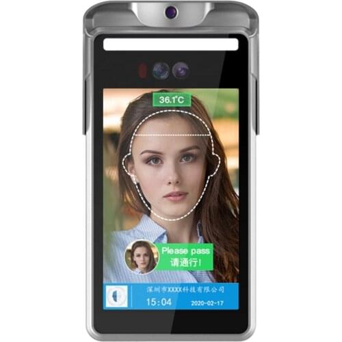 Touchless Biometrics Human Body Temperature Measuring Detection Time Attendance Face Recognition Terminal Face Access Control