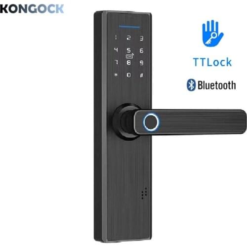 Bluetooth TTlock APP smart electric Fingerprint door lock, digital password RFIC card key access for hotel apartment airbnb