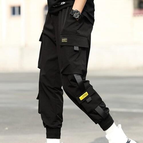 2021 New Mens Cargo Harem Pants Hip Hop Casual Male Joggers Trousers Fashion Streetwear Jogging Pants Japanese Style Clothes