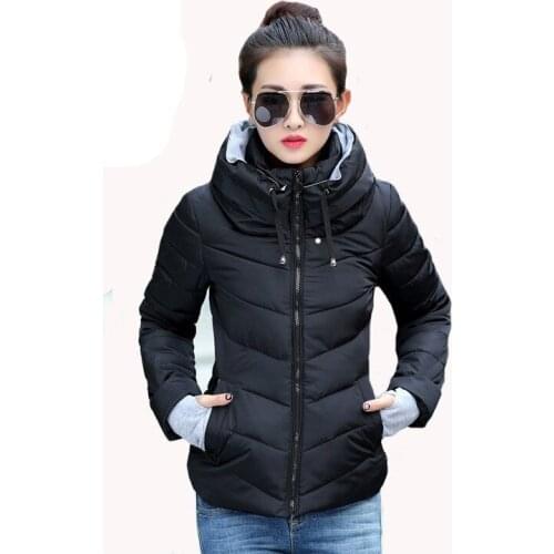 BRZFMRVL big size S-3XL winter warm coat black white pink color thicken spring autumn jacket cotton padded jacket clothing