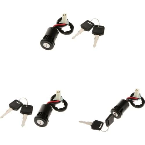 3x Ignition Lock Cylinder Fit for ATV Quad & Dirt Bikes 50cc 150cc 250cc