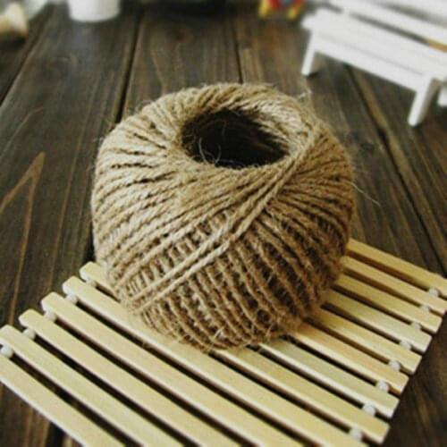 30M 2 Ply Natural Brown Jute Hessian Burlap Twine Sisal Rustic String Cord