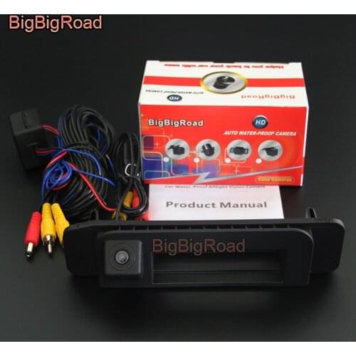 BigBigRoad Car Trunk Handle Rear View Camera For Mercedes Benz C Class MB W205 C180 C200 C280 C300 C350 CLA Class C117 2015-2018