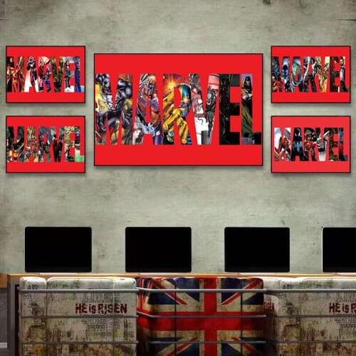 Superhero Spiderman Canvas Painting Marvel Avengers Iron Man Hulk Posters and Prints Wall Art Picture for Living Room Home Decor