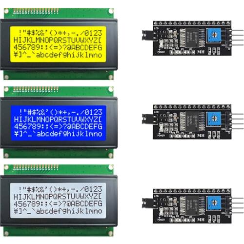 LCD1602+I2C 1602 16x2 1602A Blue/Green screen HD44780 Character LCD /w IIC/I2C Serial Interface Adapter Module For Arduino