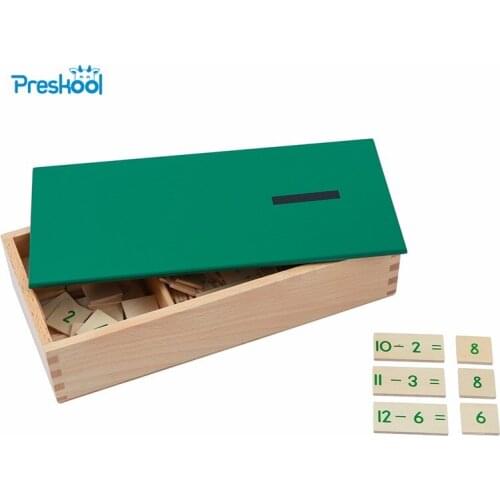 Montessori Kids Toy Subtraction Equations and Differences Box for Early Childhood Education Preschool Kids Brinquedos Juguetes