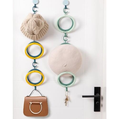 2021 New Hat Storage Holder Rack Adjustable Simplici Clothes Organizer Closet Hook Space Saving Combination ABS Hat Rack Bedroom