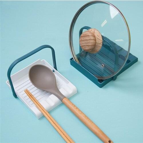 Plastic Spoon Rest Kitchen Organizer Fork Spatula Rack Spoon Holder Stand Tableware Storage Rack For Spoon Pot Lid Holder