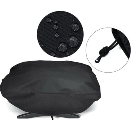 Dustproof BBQ Grill Protector 210D Coating Rainproof Sun Protection For Weber 7110 Q100 1000 Series BBQ Grill Cover