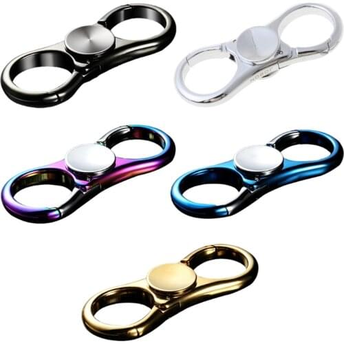 Fidget Spinner Hand Spinner Metal EDC Blue Car Key Chain Pendant Key Ring Q6PD