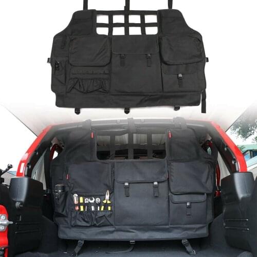 Rear Seat Trunk Storage Bag Organizer Storage Muti Pocket For Jeep Wrangler JK