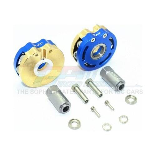 TRX4 82056-4 DEFENDER TRAIL CRAWLER BRASS PENDULUM WHEEL KNUCKLE AXLE WEIGHT WITH ALLOY LID+23MM HEX ADAPTER -SET