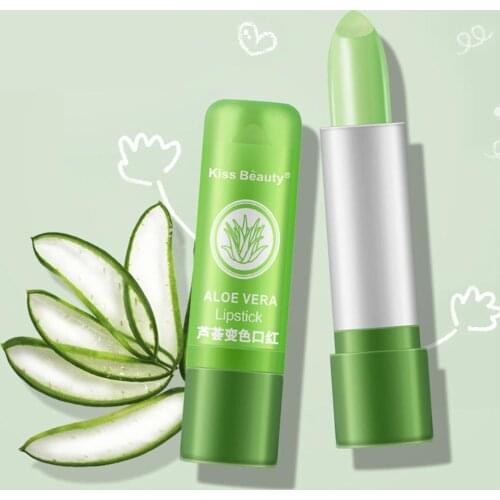 1Pc Moisture Lip Balm Long Lasting Natural Aloe Vera Anti Lasting Changing Lipstick Lipstick Long Mood Color Aging Moisturi R7Z2