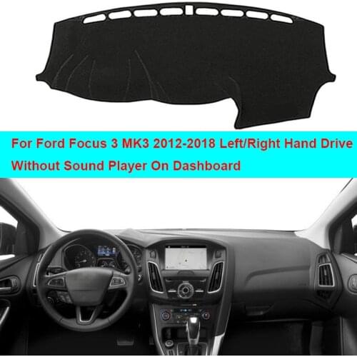Car Inner Dashboard Cover Dash Mat Carpet Cushion For Ford Focus 3 MK3 2012 - 2016 2017 2018 Sun Shade Dash Board Cover DashMat
