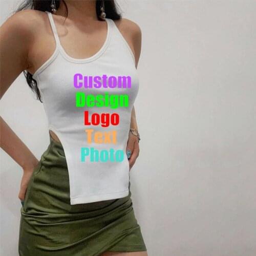 Customize your picture POGO womens spring fashion street style sexy backless split camisole