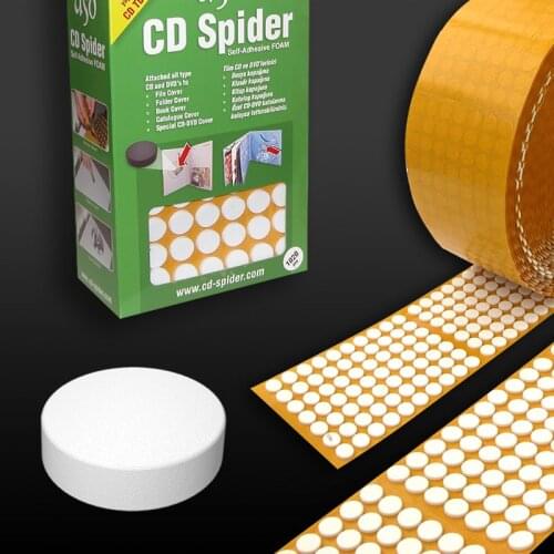 CD DVD Foam Hub Spider Holders Self Adhesive Sticky Dots Studs (different color)