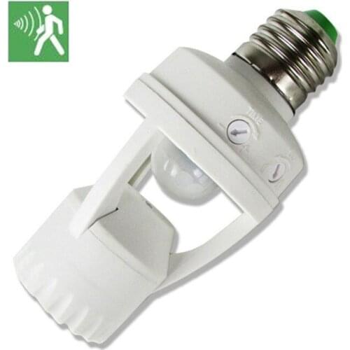 110-220V LED Induction Switch Pir Induction Motion Sensor IR Infrared Human E27 Plug Socket Switch Base Led Bulb Lamp Holder