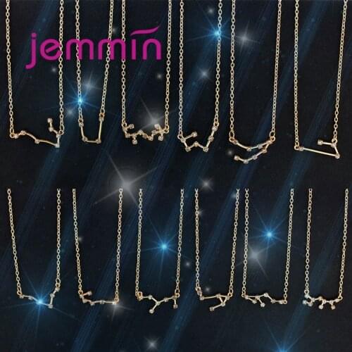 2021 New Fashion 925 Sterling Silver Pendant Necklace Sparkling Star Constellation Anniversary Birthday Gifts For Women Wife