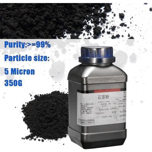 350g Military Grade Black Graphite Powder Ultra Fine 5 Micron 99.9% Non toxic New High Quality Graphite Powder