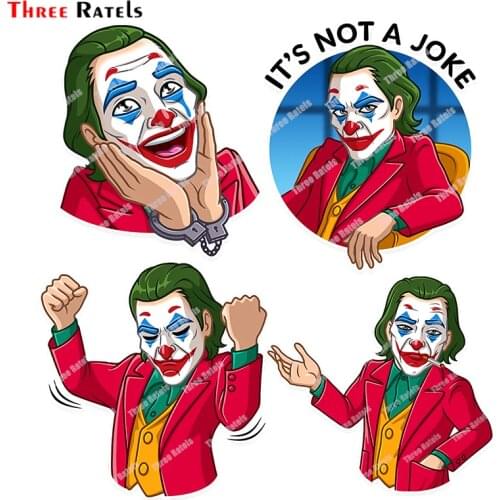 Three Ratels B268 3D Stickers For Big Thejoker Personalized Creative Scratch Decals Motorcycle Laptop Decoraion Film