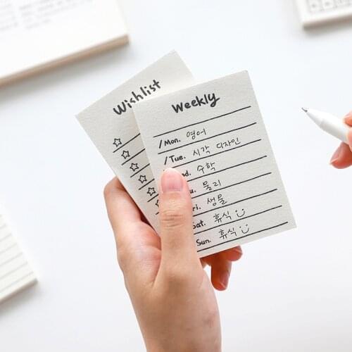 50 Sheets Creative Daily Schedule Memo pad To Do List Time Sticky Note Schedule planner Office School Supplies Stationery