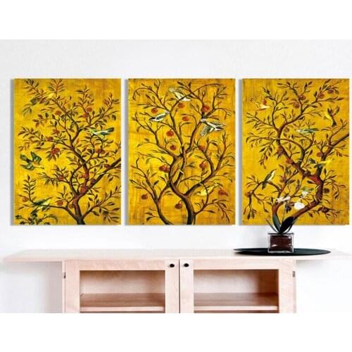 5d diy diamond painting 3pcs,Gold life tree nature cross stitch full diamond embroidery kits diamond mosaic Home Decor Z1109