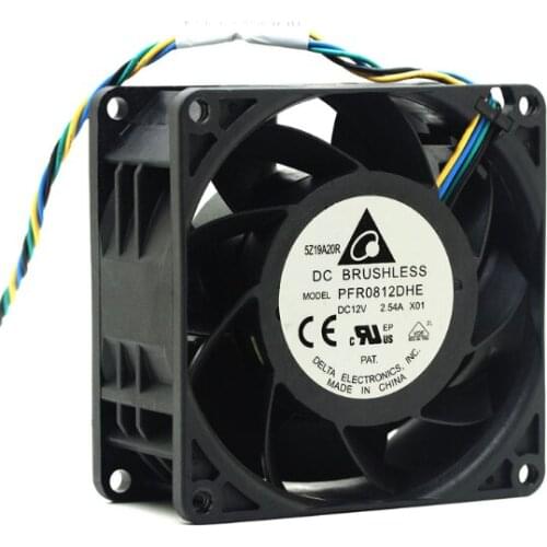 8cm pfr0812dhe 12V 2.54a 8038 four wire motorcycle power booster violent fan