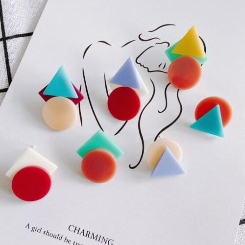 DIY jewelry accessories various geometric stitching earrings earrings jewelry accessories materials
