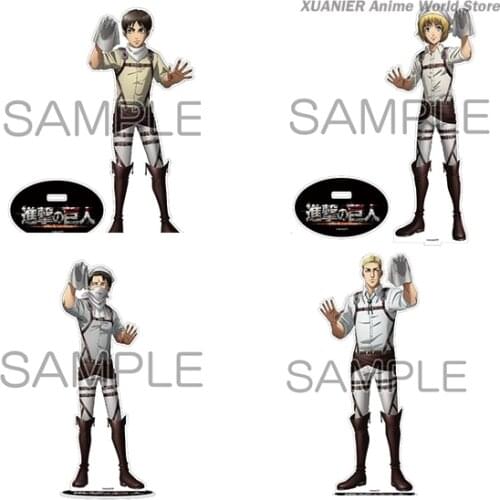 Anime Attack on Titan Do Some cleaning Series Stand Figure Model Desktop Decor Mikasa Levi Ackerman Erwin Smith Eren Jaeger