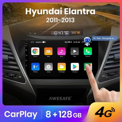 AWESAFE PX9 For Hyundai Elantra 2011 2012 2013 Car Radio Multimedia Video Player Navigation GPS No 2 din 2din DVD Android 10