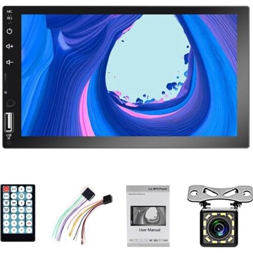 Double Din Car Stereo 7 Inch Touchscreen Car Radio Backup Camera Android Auto/Apple CarPlay Bluetooth MP5 Reverse Image