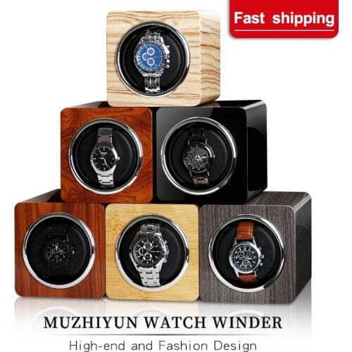 Automatic Watch Winder Box Uhrenbeweger Mechanical Display Single Slot Male watch with adapter and battery supply