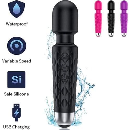 Wireless Dildos AV Vibrators USB Charge Av Magic Wand Vibrator Anal Massager Adult Sex Toys For Women Safe Silicone Sex Product