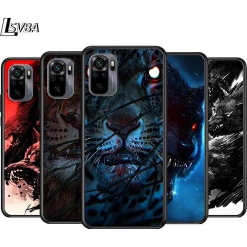 Animal Totem Wolf Lion For Xiaomi Redmi Note 10S 10 9T 9S 9 8T 8 7S 7 6 5A 5 Pro Max Phone Case