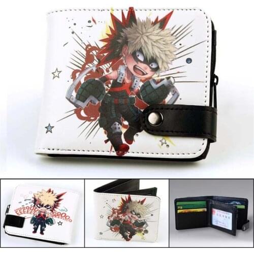 Women Wallet Anime my hero academia Wallet Student Coin Purse with Zipper wallet