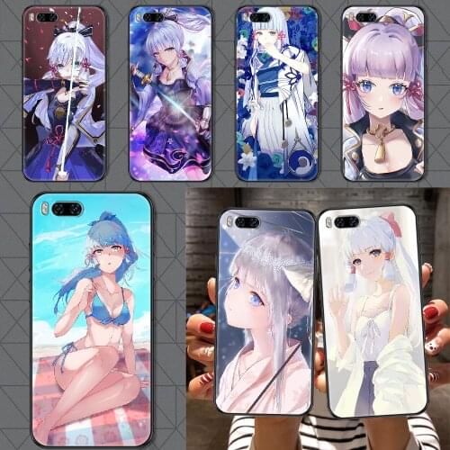 Genshin Impact Kamisato Ayaka Game Phone case For Xiaomi Mi Max Note 3 A2 A3 8 9 9T 10 Lite Pro Ultra black fashion bumper 3D