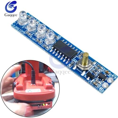 4S Lithium Battery Capacity Indicator Tester LED Display Board Power Level Indicator For 4pcs 18650 Lithium Li-ion lipo Battery