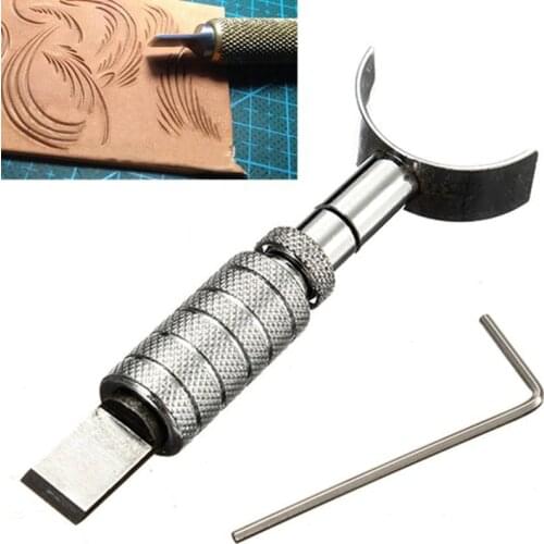 Leather craft tool Adjustable Manual Rotary Tools Leather Carving Swivel Knife with rotatable cutter head for handwork leather