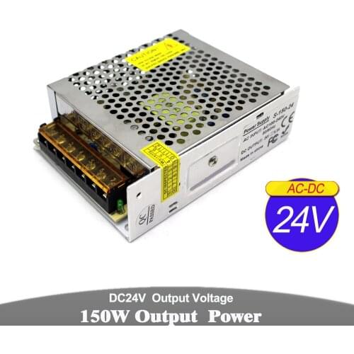 DC Power Supply 24V 6.3A 150W LED Driver Transformers 110v 220v AC DC24V Switch Power Source For LED Strip Lighting CCTV Motor