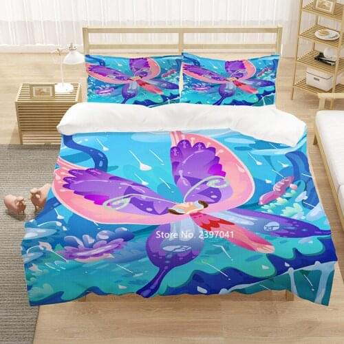 Painted Bedding Set 2-3 Pieces Home Textile Duvet Covered Pillowcase Single Double Queen King Full Size Available To Order