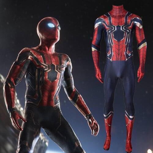 Halloween Costume Iron Man SpyBoy Costume Cosplay 3D Printed Lycra Spandex Homecoming Jumpsuits Bodysuit For Male/Female/Kids