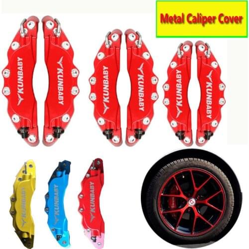 KUNBABY 2 Or 4 Pcs Metal Brake Caliper Cover Chrome Sticker Logo Car Styling Decoration For BMW Audi Mercedes Benz Free Shipping