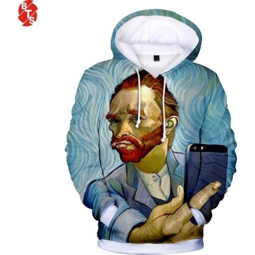 Van Gogh 3D Printed 2018 Fashion Hoodies Women/Men Long Sleeve Trendy Hooded Sweatshirts Casual Streetwear Hoodies Plus Size
