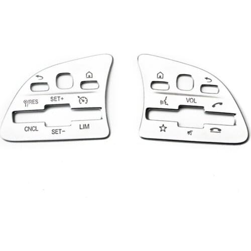 Car Steering Wheel Button Cover Sticker for Mercedes Benz A B Class GLA GLB CLA W177 W247 H247 X247 C118 2020