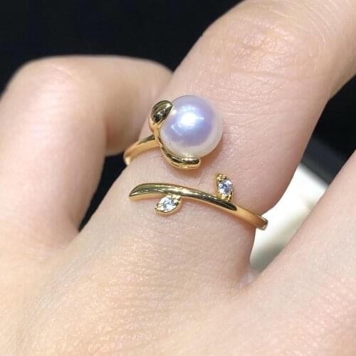 New Design 925 Sterling Silver Adjustable Ring Settings Findings Mountings Parts for Oyster Pearl Corals Jade Beads Stones