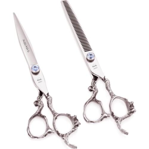 Hair Scissors 5.5" 6" 7" AQIABI Japan 440C Hair Cutting Scissors Professional 62 HRC Barber Shop Haircut Thinning Shears A9006