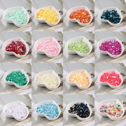 6.5mm 600PCS DIY Sequins Round Concave Convex Paillettes Nail Decoration Sewing Wedding Dress Accessories DIY Sewing Material