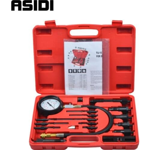 Diesel Engine Cylinder Compression Tester Professional Kit Direct Indirect Truck Auto Tools