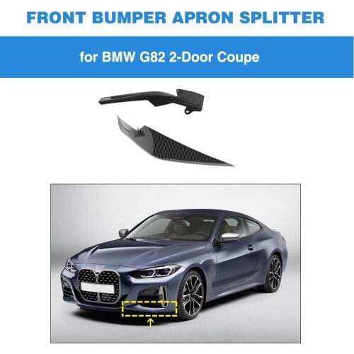 Carbon Fiber Front Bumper Splitters For BMW 4 Series G82 2020 2021 Car Front Bumper Splitters Lip Apron